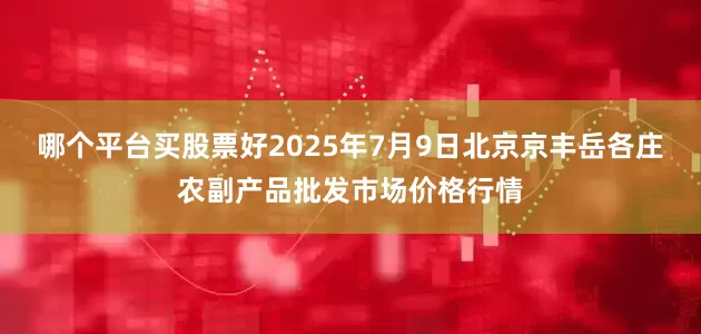 哪个平台买股票好2025年7月9日北京京丰岳各庄农副产品批发市场价格行情